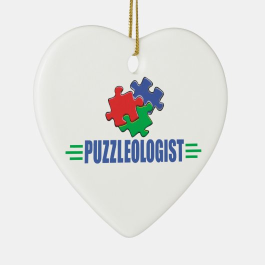 Funny Jigzaag Puzzle Keramisch Ornament (Rechts)
