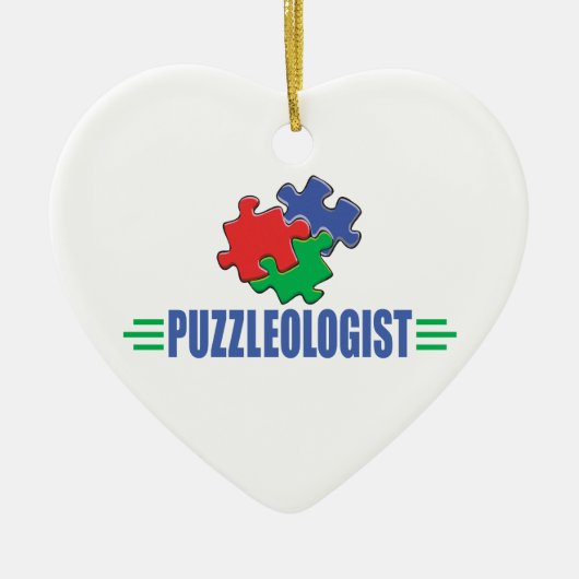 Funny Jigzaag Puzzle Keramisch Ornament (Voorkant)