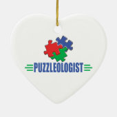 Funny Jigzaag Puzzle Keramisch Ornament (Achterkant)
