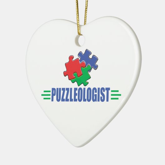 Funny Jigzaag Puzzle Keramisch Ornament (Links)