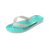 Funny Jigzaag Puzzle Pattern Add Name Turquoise Kinder Teenslippers (Schuin)