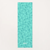 Funny Jigzaag Puzzle Pattern Add Name Turquoise Yogamat (Voorkant)