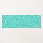 Funny Jigzaag Puzzle Pattern Add Name Turquoise Yogamat (Voorkant (horizontaal))