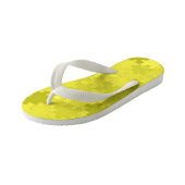 Funny Jigzaag Puzzle Pattern Voeg naam Geel Groen Kinder Teenslippers (Schuin)