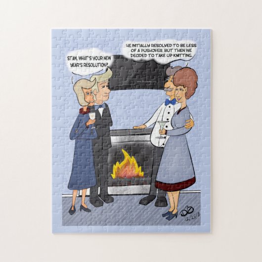 Funny Jigzaag Puzzle Resolutie van nieuwjaar Legpuzzel (Verticaal)