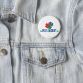 Funny Jigzaag Puzzle Ronde Button 5,7 Cm (In situ)