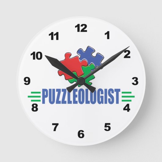 Funny Jigzaag Puzzle Ronde Klok (Voorkant)