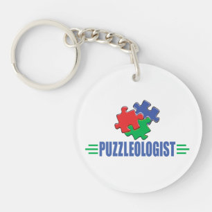 Funny Jigzaag Puzzle Sleutelhanger