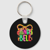 Funny Jingle Bells Coquette Bow Merry Christmas Gi Sleutelhanger (Voorkant)