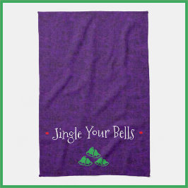 Funny Jingle Bells Kitchen Towel Theedoek