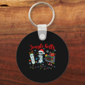 Funny Jingle Bells Telemetry Nurse Christmas Tech Sleutelhanger (Voorkant)