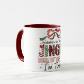 Funny Jingle Christmas 11 oz Coffee Mug Mok (Voorkant links)