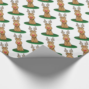 Funny Jingle Deze rode neus rendiertje Cadeaupapier