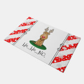 Funny Jingle Deze rode neus rendiertje Deurmat (Schuin)