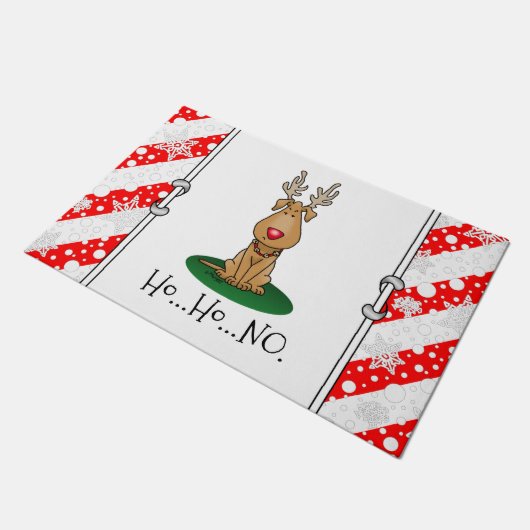 Funny Jingle Deze rode neus rendiertje Deurmat (Schuin)