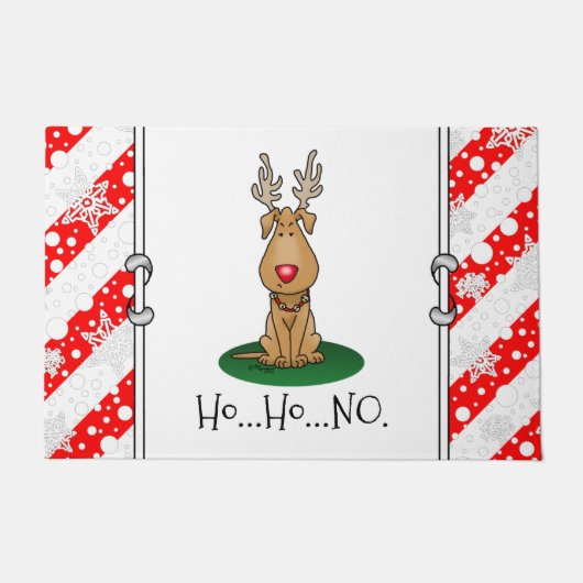 Funny Jingle Deze rode neus rendiertje Deurmat (Voorkant)