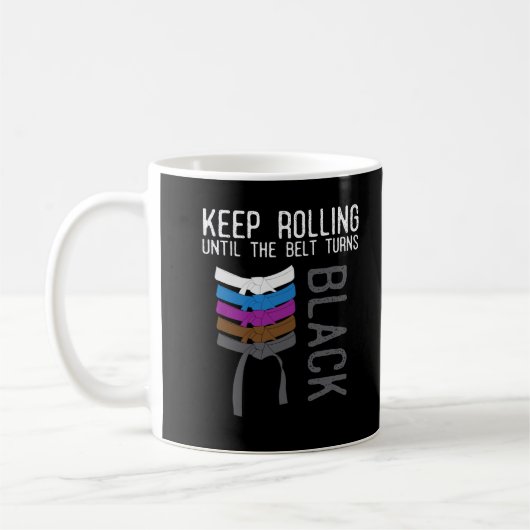 Funny Jiu Jitsu Black Belt Motivation Koffiemok (Links)