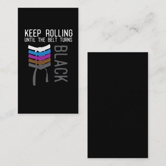 Funny Jiu Jitsu Black Belt Motivation Visitekaartje (Voorkant / Achterkant)