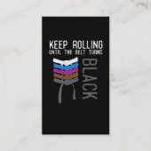 Funny Jiu Jitsu Black Belt Motivation Visitekaartje (Voorkant)