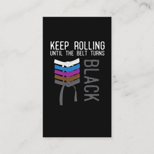 Funny Jiu Jitsu Black Belt Motivation Visitekaartje (Voorkant)