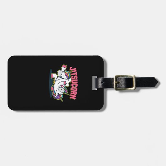 Funny Jiu Jitsu Cute Unicorn Defence Bagagelabel (Voorkant horizontaal)