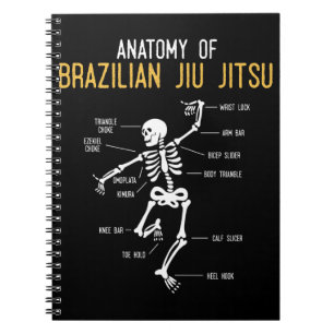 Funny Jiu Jitsu Fighter Anatomy BJJ Training Humor Notitieboek
