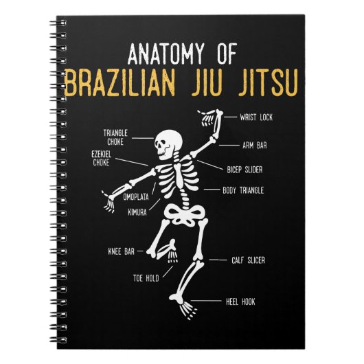 Funny Jiu Jitsu Fighter Anatomy BJJ Training Humor Notitieboek (Voorkant)
