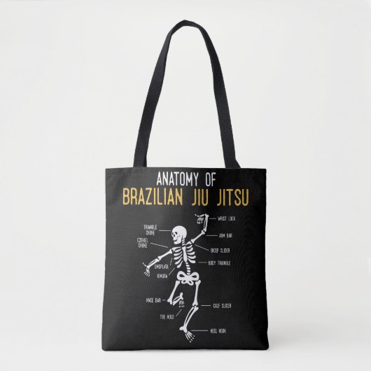 Funny Jiu Jitsu Fighter Anatomy BJJ Training Humor Tote Bag (Voorkant)