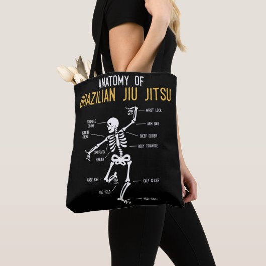 Funny Jiu Jitsu Fighter Anatomy BJJ Training Humor Tote Bag (Dichtbij)
