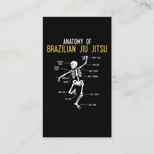 Funny Jiu Jitsu Fighter Anatomy BJJ Training Humor Visitekaartje (Voorkant)