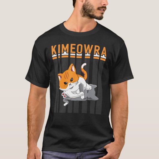 Funny Jiu Jitsu Kimura Kimeowra Cat T-shirt (Voorkant)