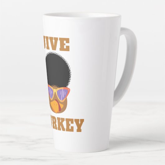Funny Jive Turkey Latte Mok (Rechterhoek)