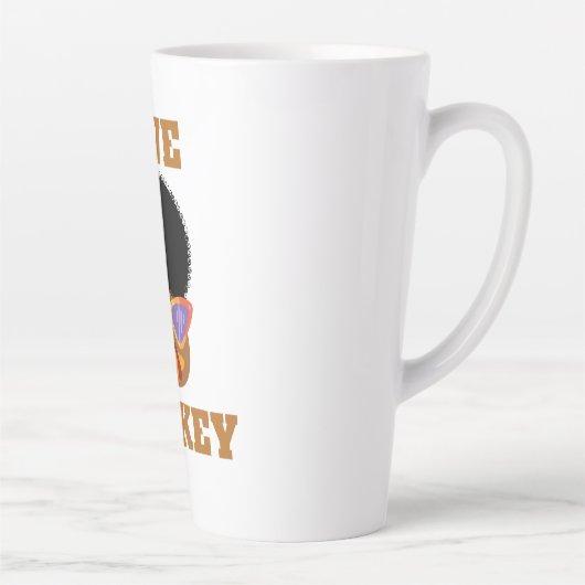 Funny Jive Turkey Latte Mok (Rechts)