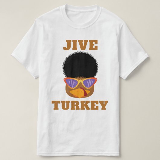 Funny Jive Turkey Thanksgiving Basic T-Shirt (Design voorkant)