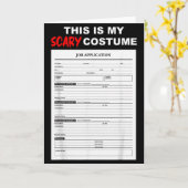 Funny Job Application Form Y Halloween Costume  Kaart (Gele Bloem)
