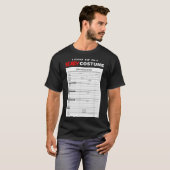 Funny Job Application Form Y Halloween Costume  T-shirt (Voorkant volledig)
