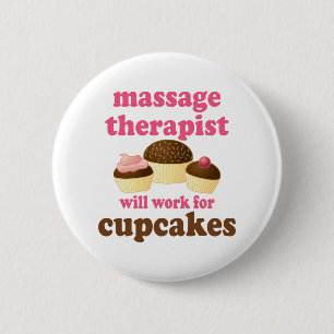 Funny Job Chocolate Massage Therapist Ronde Button 5,7 Cm