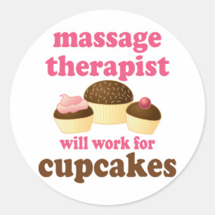 Funny Job Chocolate Massage Therapist Ronde Sticker