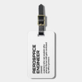 Funny Job Label - Lucht- en ruimtevaarttechnicus Bagagelabel (Voorkant verticaal)