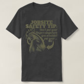 FUNNY JOBSITE SAFETY TIP FINGERS BOERDERIJ ROOSTER T-SHIRT (Design voorkant)