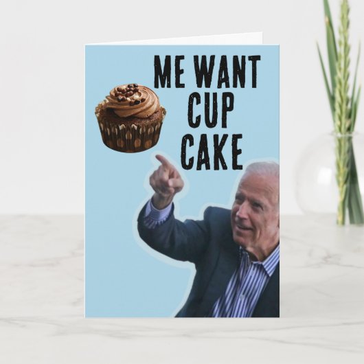 FUNNY JOE BIDEN BIRTHDAY CUPCAKE CARDS KAART (Voorkant)