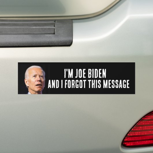 FUNNY JOE BIDEN BUMPERSTICKER (Op auto)