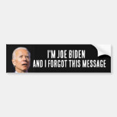 FUNNY JOE BIDEN BUMPERSTICKER (Voorkant)