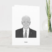 Funny Joe Biden cartoon Birthday wenskaart Kaart (Achterkant)