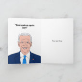 Funny Joe Biden cartoon Birthday wenskaart Kaart (Binnen)