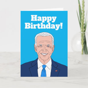 Funny Joe Biden cartoon Birthday wenskaart Kaart