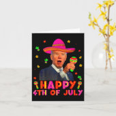Funny Joe Biden Cinco de Mayo Happy 4 juli Kaart (Gele Bloem)