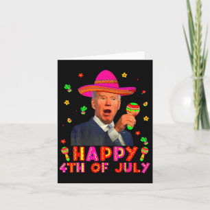 Funny Joe Biden Cinco de Mayo Happy 4 juli Kaart