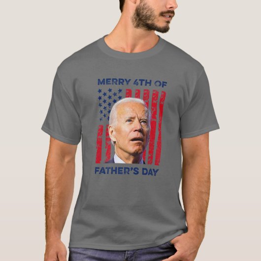 Funny Joe Biden danste de groente van 4 uur Vaderd T-shirt (Voorkant)