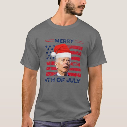Funny Joe Biden danste op 4 juli T-shirt (Voorkant)